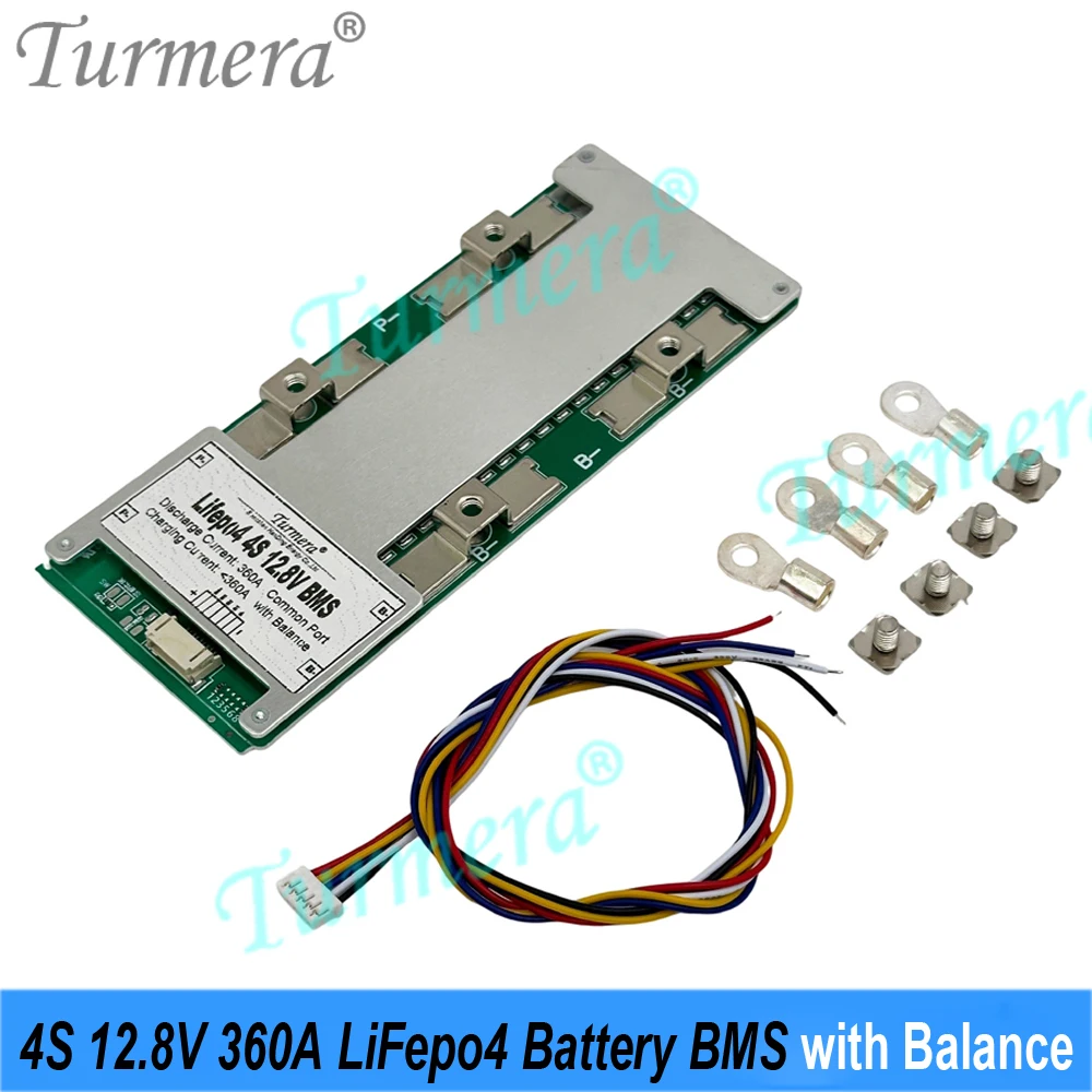 Фото Turmera 4S 12.8V 320A 360A BMS для LiFePO4 аккумуляторов, балансировочная плата для ячеек LiFePO4 3.2V 280Ah 320Ah 360Ah, для DIY 12V солнечных энергетических систем №4