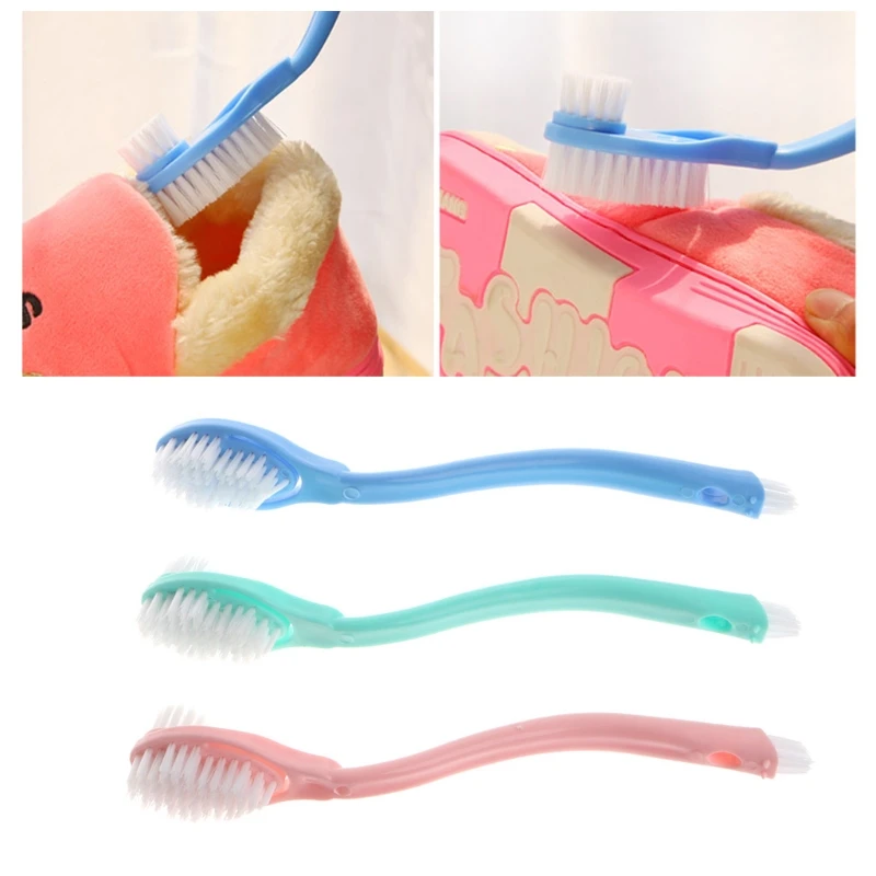 

652F Double-Head Long Handle Shoes Cleaning Brush Toilet Washing Home Cleaner Tool