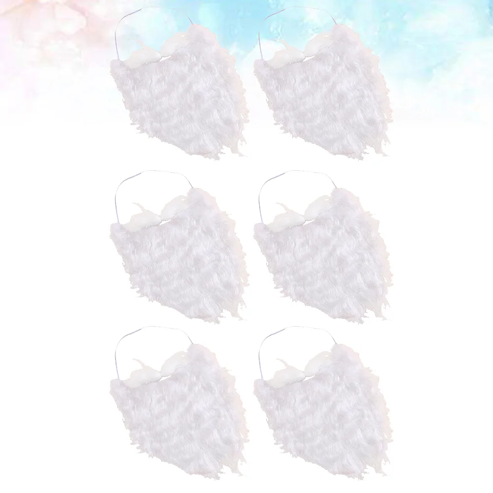 

Santa Beard Christmas Fake White Costume Claus Mustache Facial Hair Whisker Party Props Adultstriton Mustachescosplay King Kids