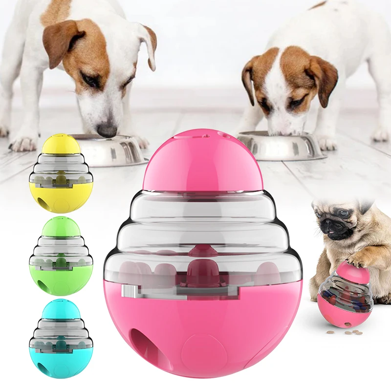 

Puppy IQ Training Toys Dog Interactive Toy Slow Feeder Treat Ball Pet Shaking Leakage Food Dispenser Container Bowl Pet Tumbler