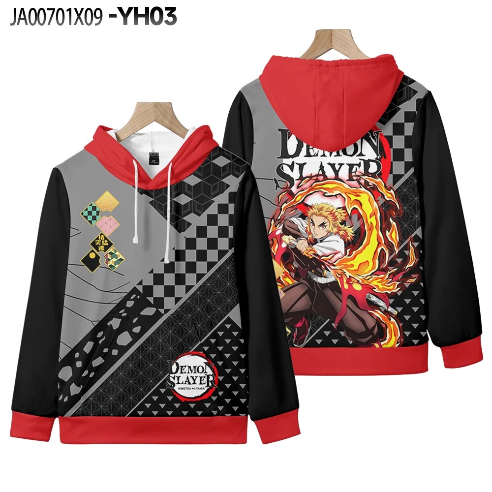 Hoodies Demon Slayer 3D Print Kamado Nezuko Sweatshirts Boys Girls Cartoons Hooded Sweatshirts Kids Fashion Pullovers Hoodies