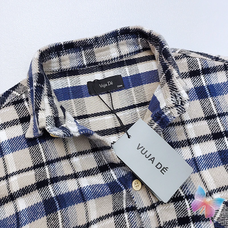 Мужские и женские рубашки Vujade в стиле ретро с дырками перфорированные длинными