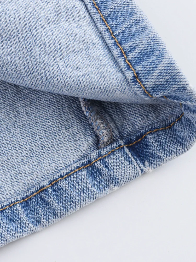 Женское джинсовое платье-миди на пуговицах спереди с круглым вырезом