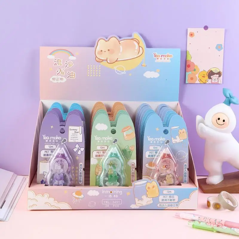 

Корректирующая лента с милыми маленькими животными и зыбучим песком, большая емкость, для студентов, с симпатичной маленькой необычной кор...