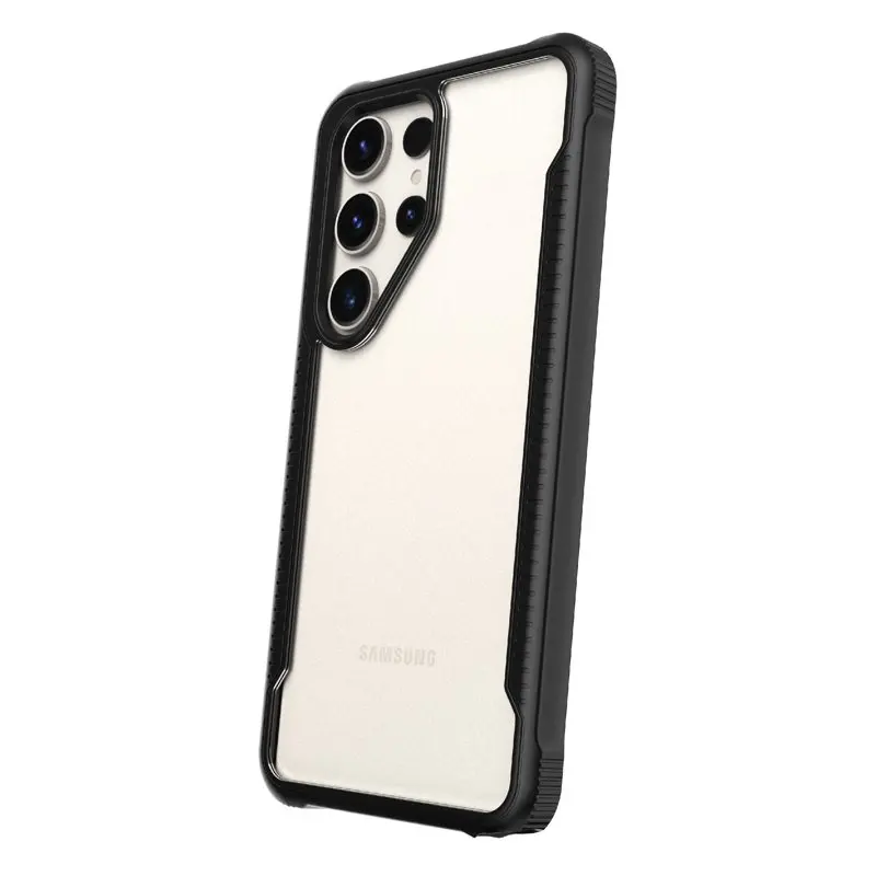 

2023 new for Dual Layer Phone Case for Samsung Galaxy S23 Ultra 5G - Black/Clear