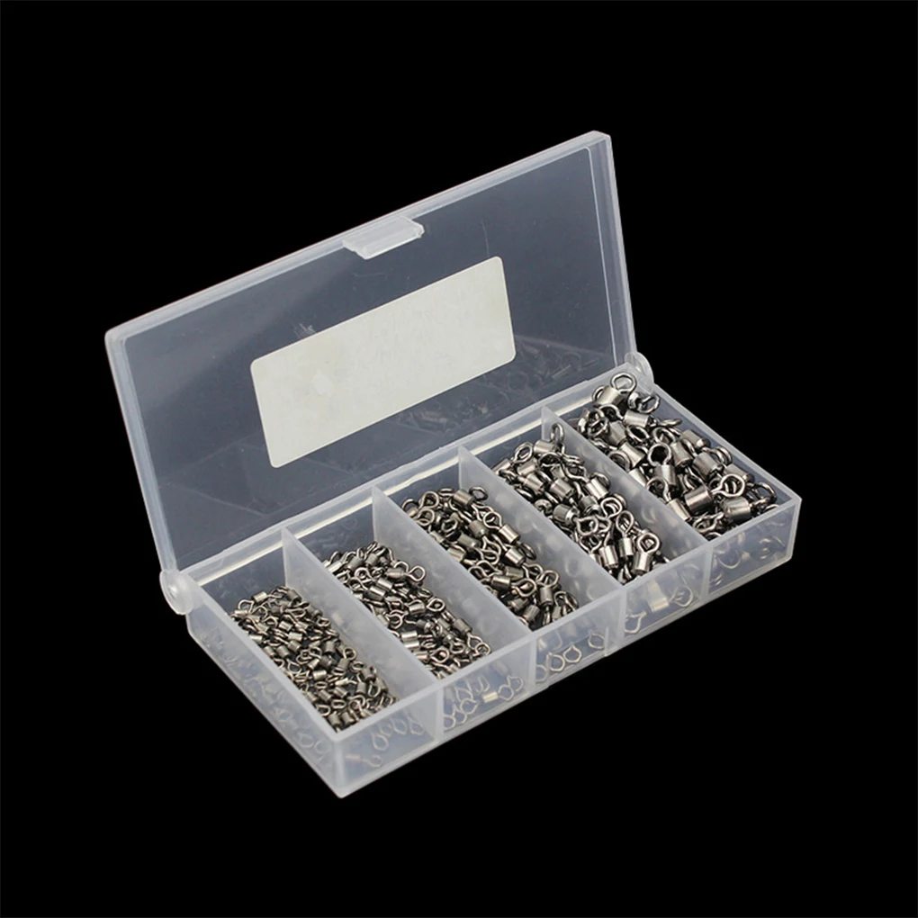 

251pcs Connector Bearing Solid Rings Connectors High Strength Ball Clips Lure Swivel Links Locks Fishing Set Equipment