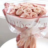 20pcs translucent plastic flower wrapping paper valentines day love waterproof bouquet gift packaging florist supplies