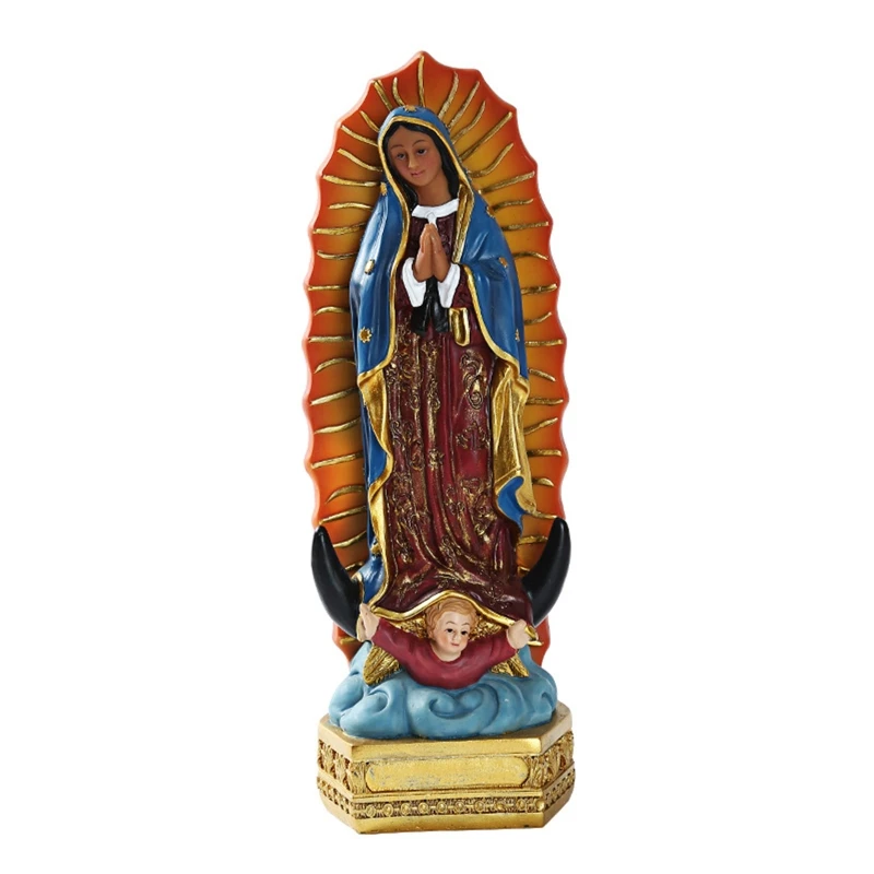 

Our Lady Of Guadalupe Mexico Virgin Mary Figurines Decor Supplies for Church