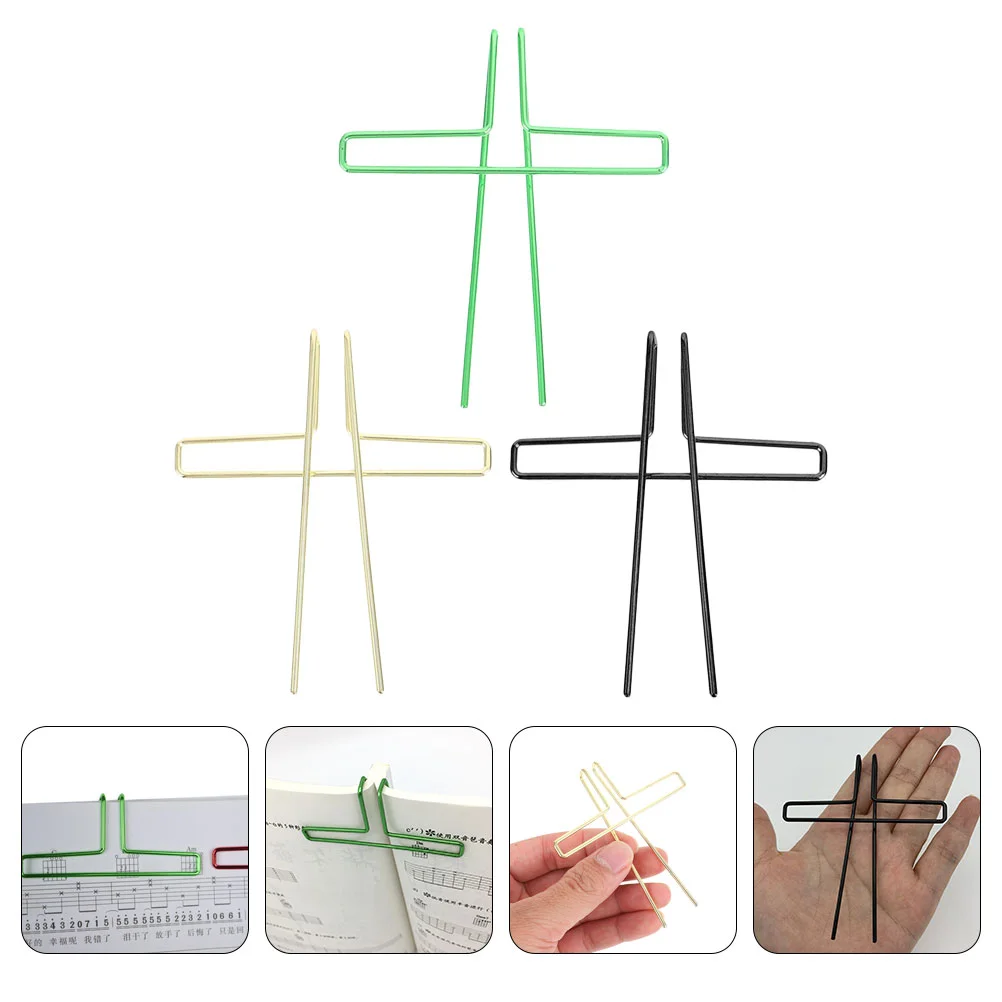 

3Pcs Piano Score Fixing Clips Book Page Separator Handbook