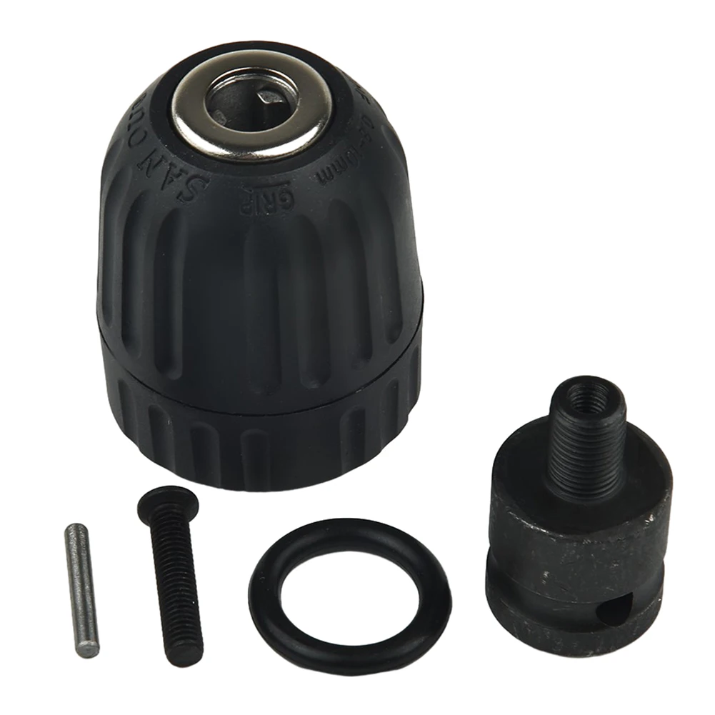 

0.8-10mm Keyless Drill Chuck 3/8-24UNF 0.8-10mm Thread Drill Bit Socket Adapter For Impact Drivers Drilling Tool