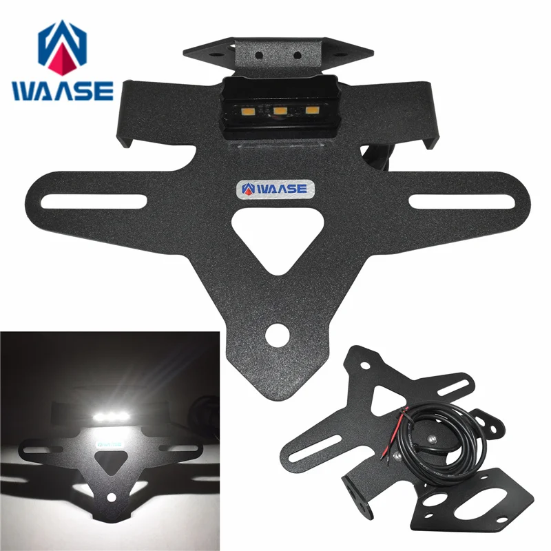 

WAASE для Triumph Street Triple 675 R RX 2013-2016, рамка для номерного знака, кронштейн, фиксатор крыла, аккуратный хвост со светодиодной подсветкой