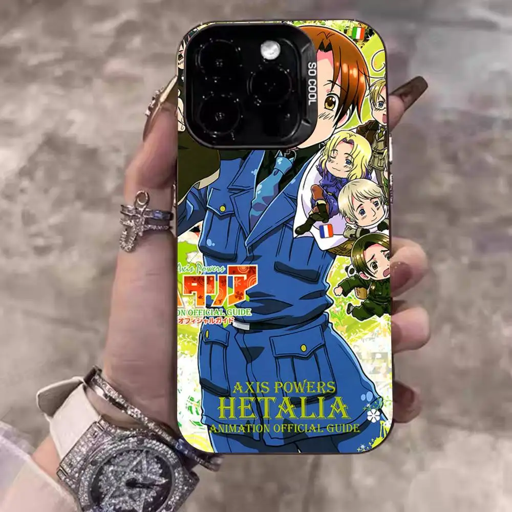Фото Чехол для телефона с аниме-дизайном Hetalia Axis Powers для iPhone 16 15 14 13 12 11 17 Pro MAX Plus Pro, матовый, ударопрочный №5