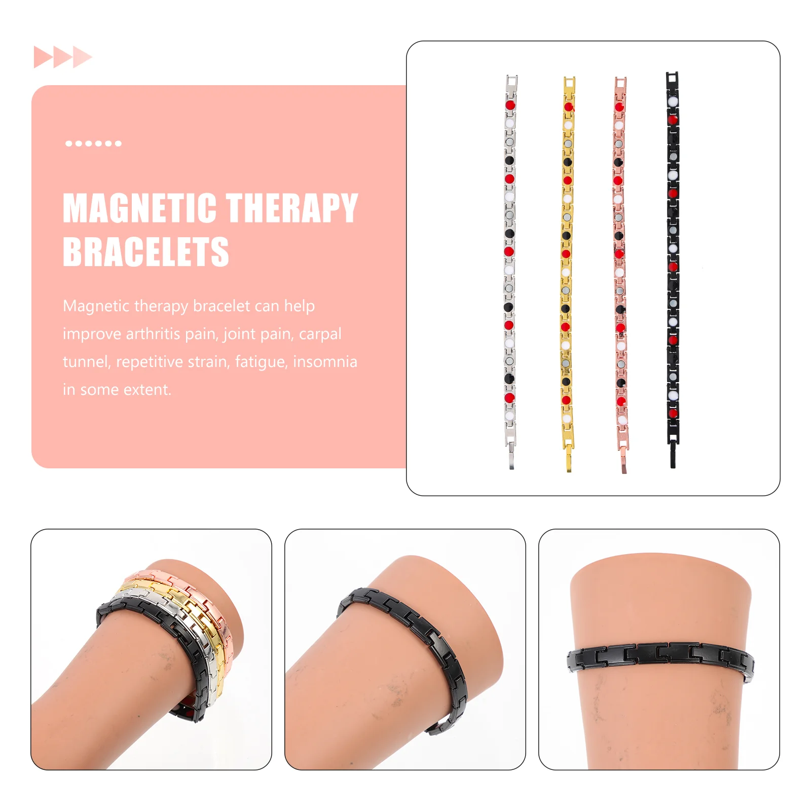 4 шт. украшения магнитотерапевтический браслет для девочек браслеты винтажные