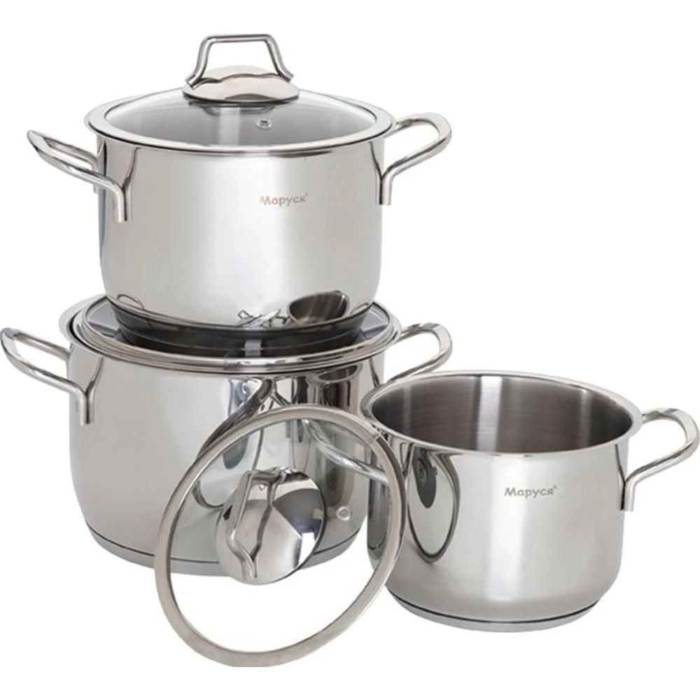 Набор кастрюль hoffmann hm 6688 8 пр. Нерж комплект. Набор кастрюль rainstahl 1627-06rs\cw 6 пр. Кастрюля беккер де люкс с крышкой. Нерж комплект.