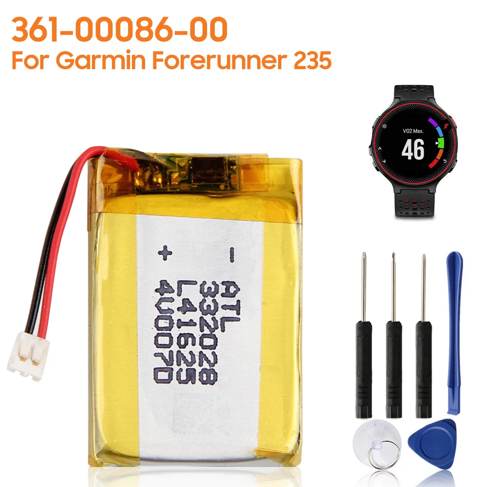 Сменная батарея 361-00086-00 для Garmin Forerunner 225 630 235 220 645 Forerunner235, спортивные часы, перезаряжаемая батарея