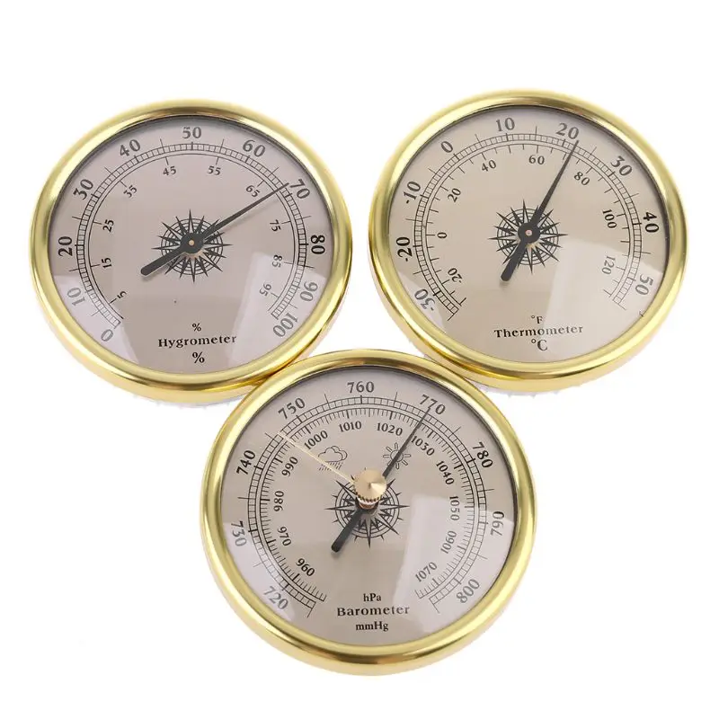 

3 IN 1 Air Pressure Gauge Thermometer Hygrometer Barometer 72mm for Wall Mount Embedded Weather Forecast Station High Quality