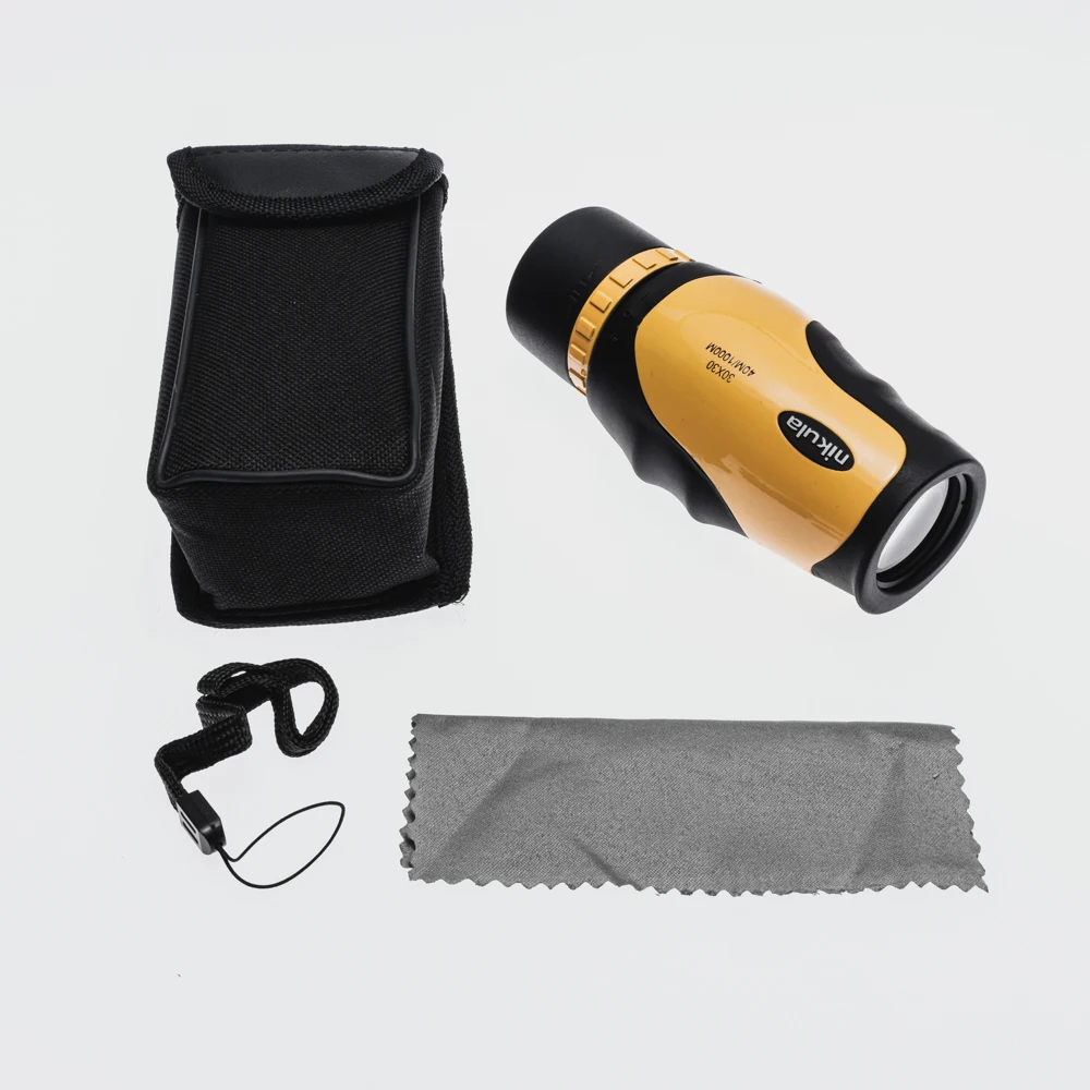 

Nikula 30x30 single-eyed folding optical camping Focus autowaste netting binoculars yellow HD powerful long range folding optical camping