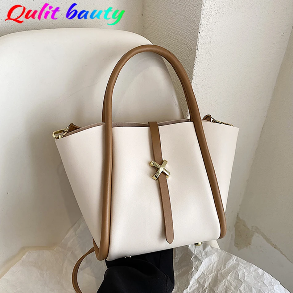 

2022 Summer Fashion 2 Set Women's Shoulder Messenger Bag Top Quality PU Leather Simple Tote Purse and Handbag Luxury Designer