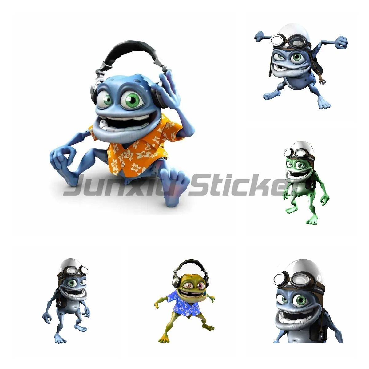 Красивая аниме забавная сумасшедшая лягушка Автомобильная наклейка