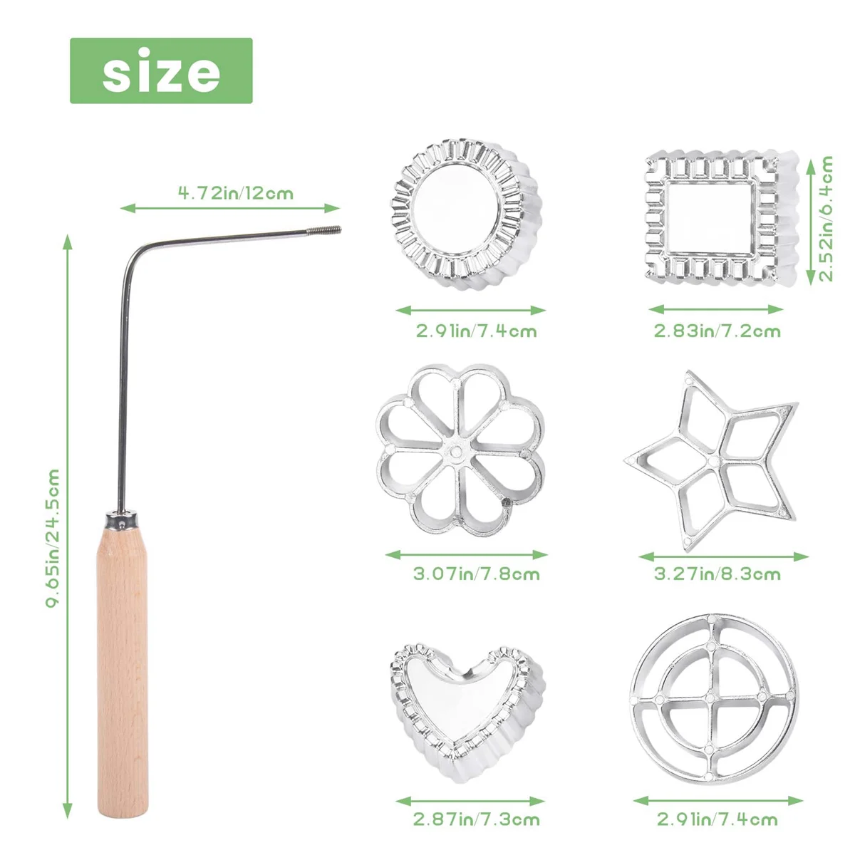 Achappam форма Bunuelos с ручкой Набор розеток Сердце Звезда круг квадратное печенье