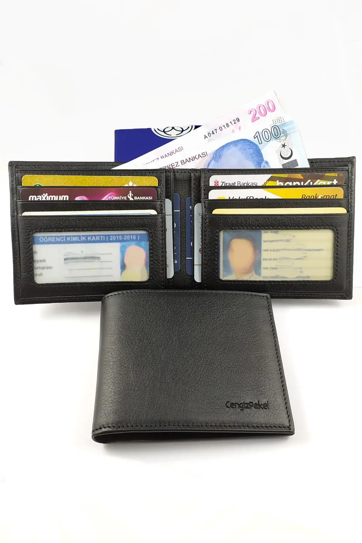 

Стильный кошелек из натуральной кожи, мужской черный клатч с держателем для кредитных карт, качественный чехол с отделениями для карт, удос...