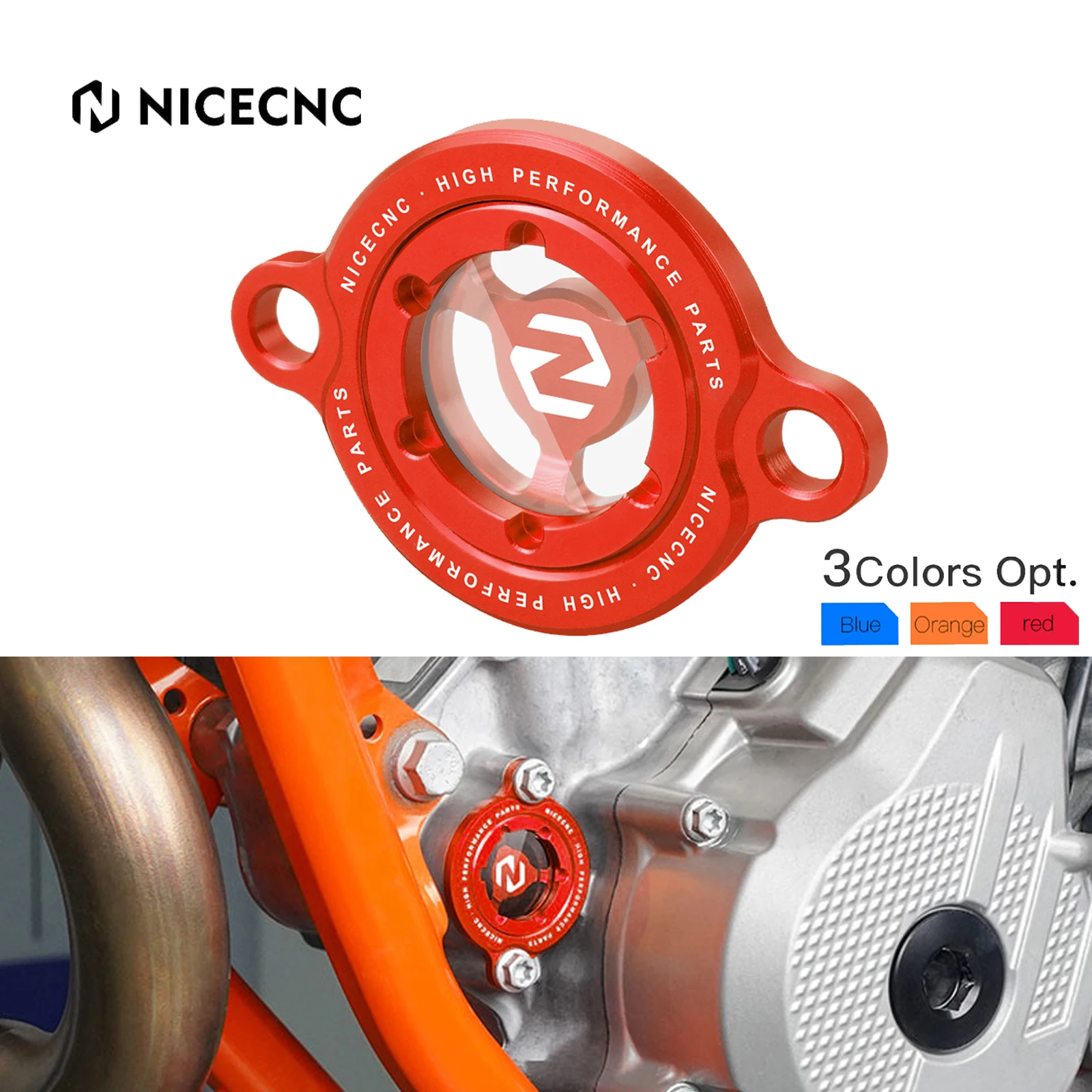 NiceCNC для GasGas 2021-2024 EC250F EC350F MCF EXF 250 350 450 MC EX 250F 350F 450F Прозрачная крышка масляного