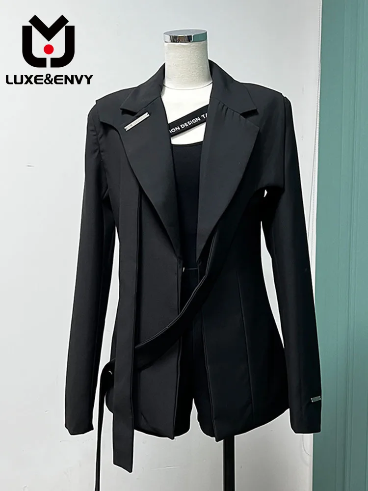 

Роскошный и ENVY Новый Французский модный приталенный Блейзер с лентой и пуговицами, весна 2023