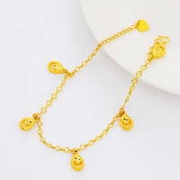 waterdrop design anklet chain women girl 18k yellow gold filled pretty jewelry gift
