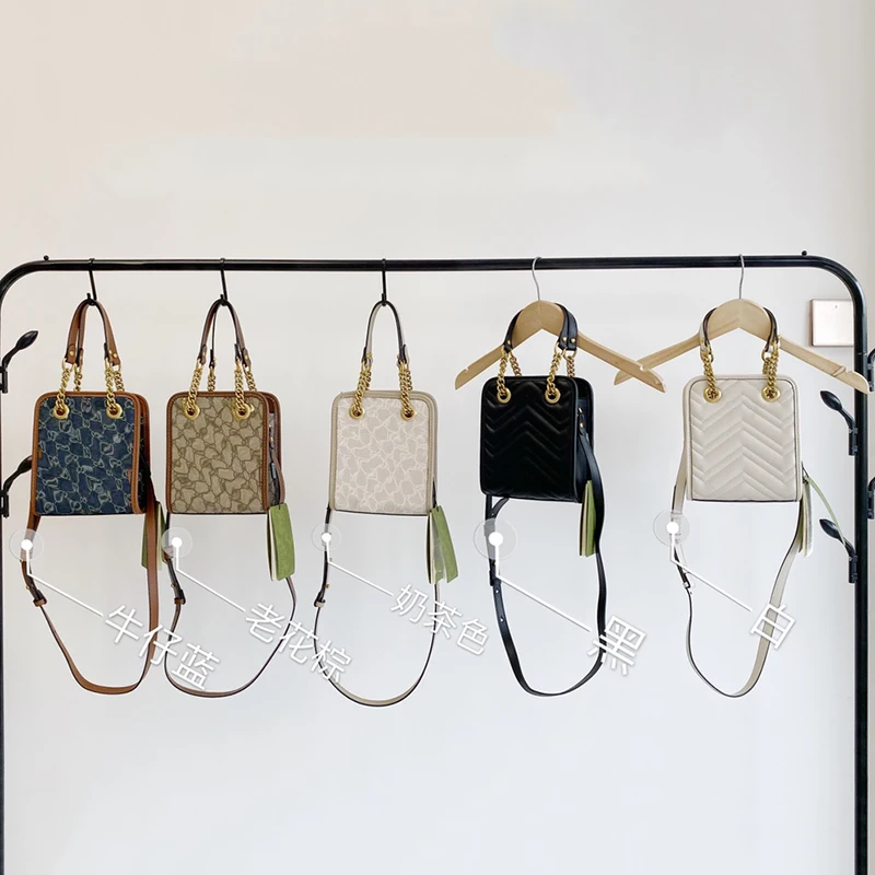 

Designers Quilted Chain Bag Tote Marmonts Mini Bag Womens Handbags Matelasse Leather Flap Bags Brown Printed Crossbody