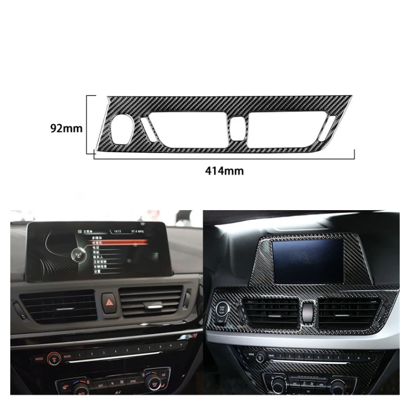 

Наклейка из углеродного волокна для BMW 1 серии F52 2017 2018 2019, автомобильная передняя линия, ветровой центр, выпускная панель, отделка салона, автомобильные аксессуары