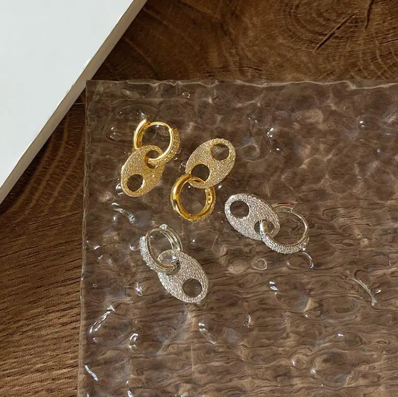 

2022 new spring gorgeous women hollow oval earring classic charm simple ear jewelry chic accessories