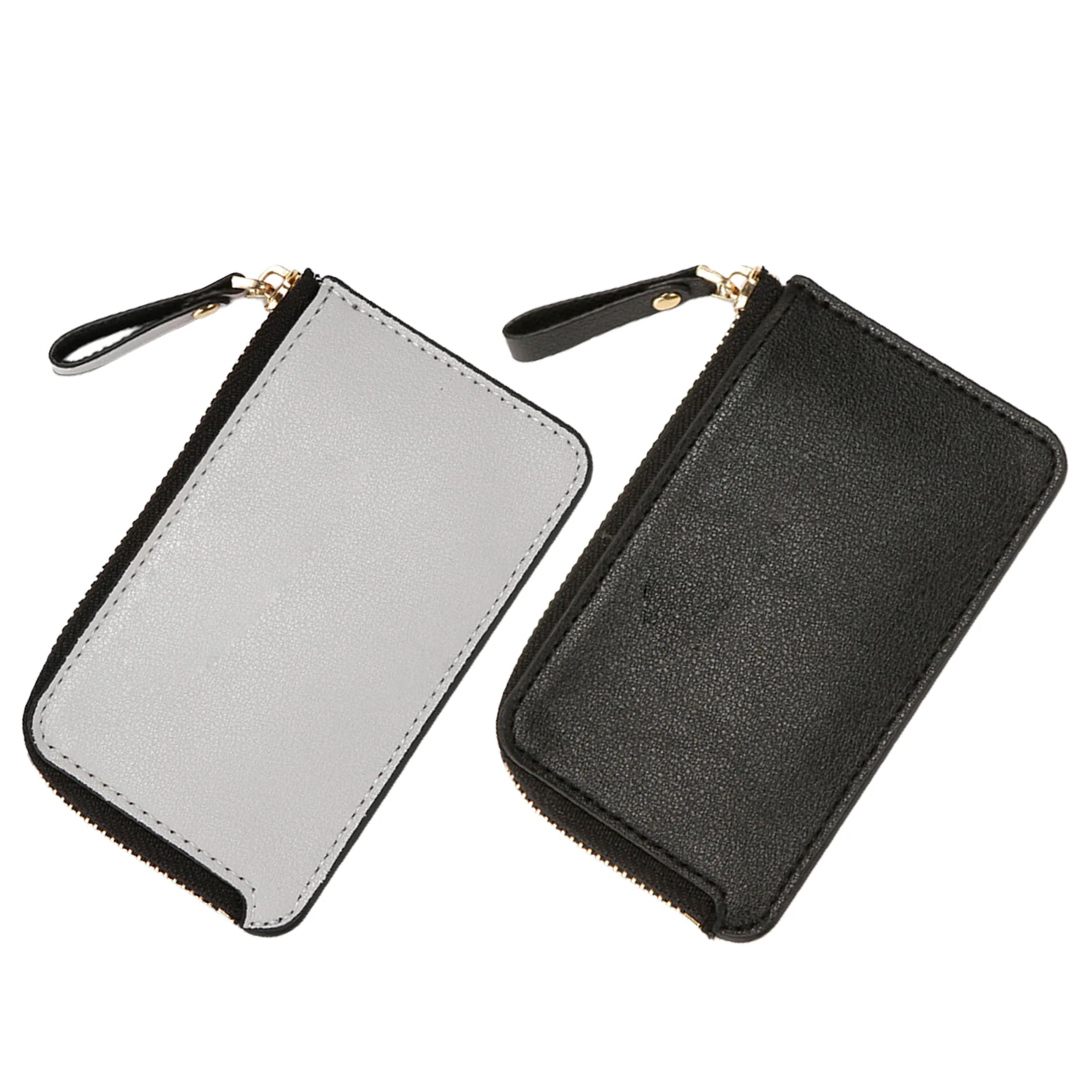 

Creative Zipper Mini Wallet Portable Multipurpose Card Holder Purse for Men Great Gift Durable Cash Purse PU Leather H9
