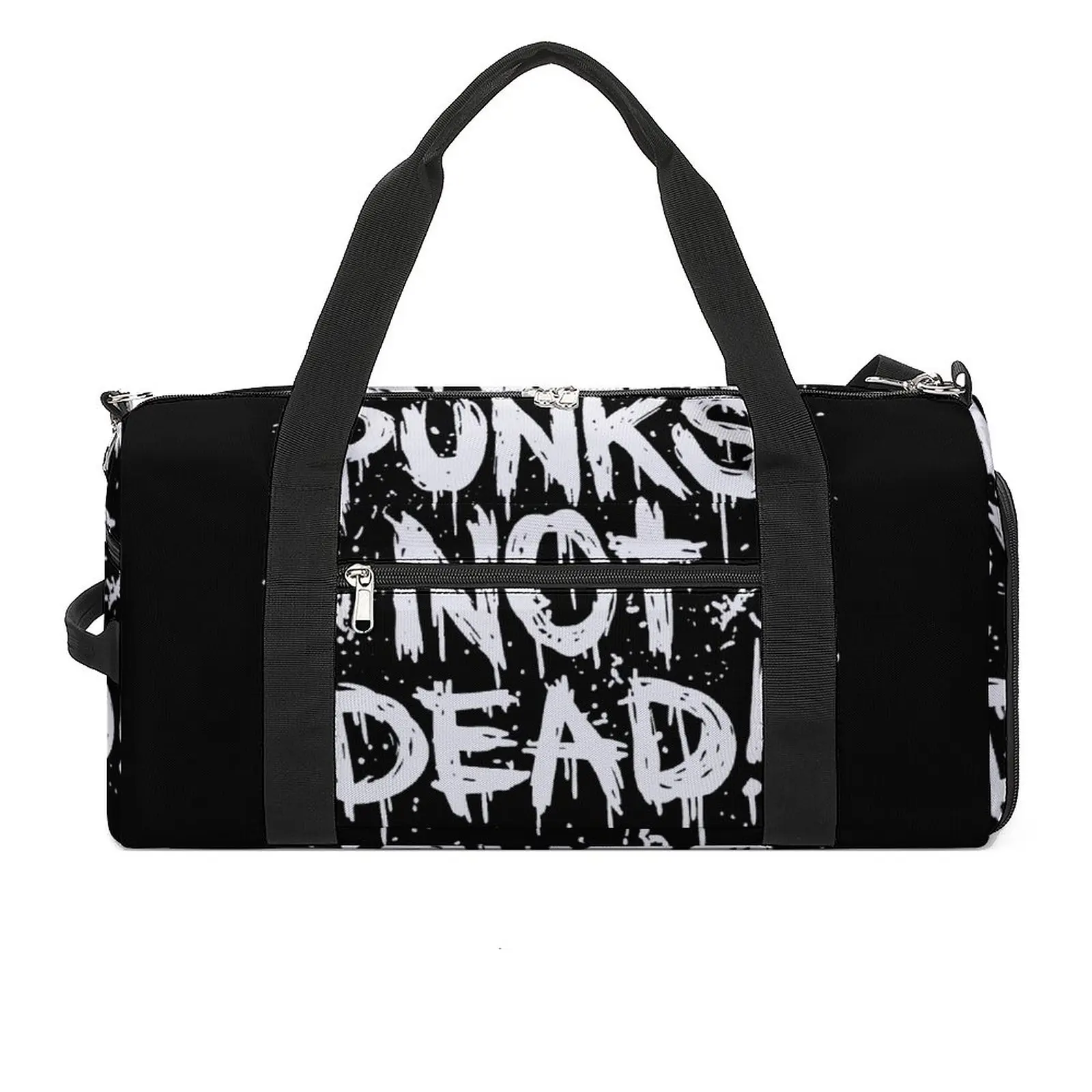 

Gym Bag Punks Not Dead Sports Bag Gym Accessories Music Men's Weekend Custom Handbag Vintage Travel Fitness Bag