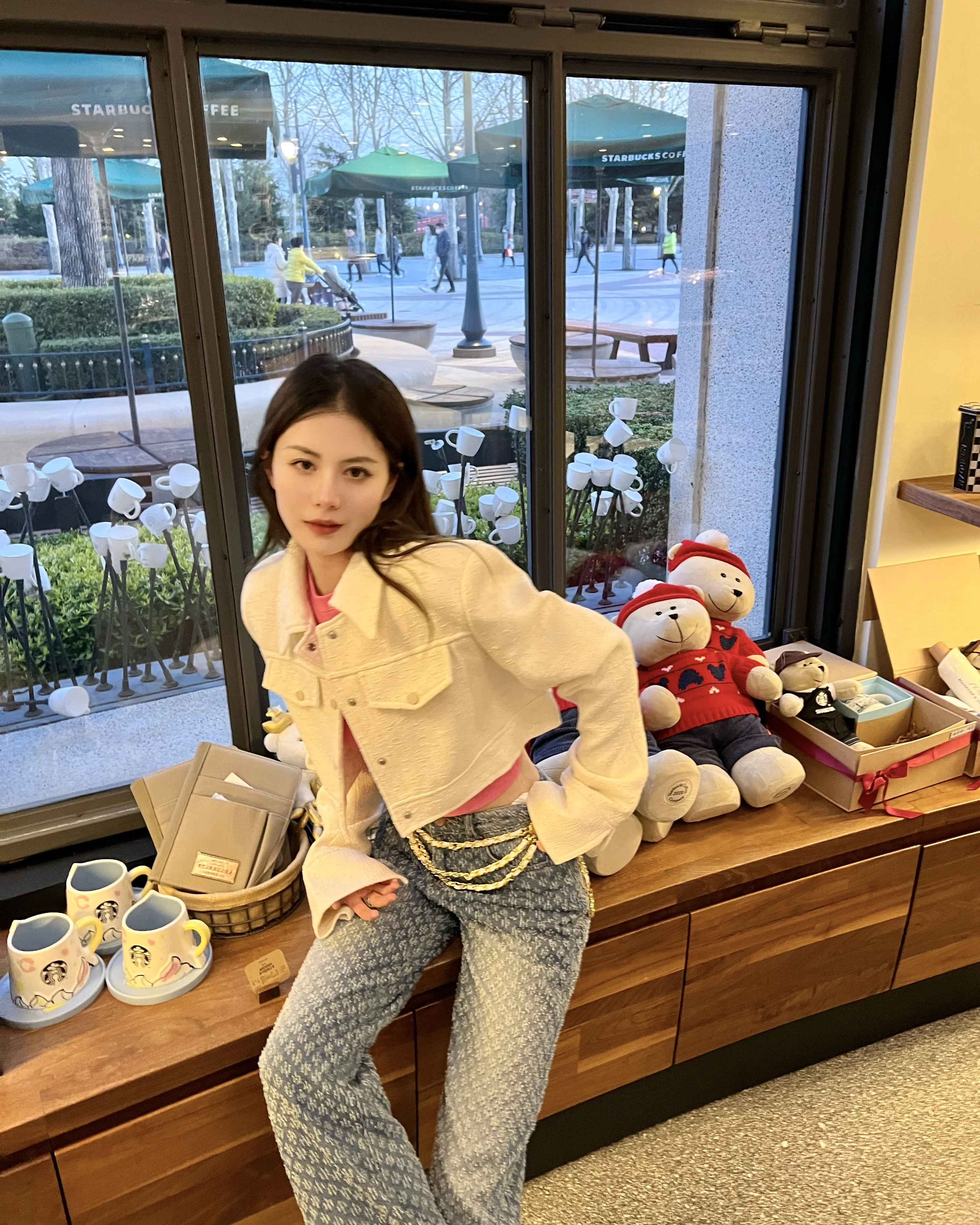 @ Uniken [Daily Blogger] Spring and Autumn Short Graceful Outerwear Women Ladies All-Matching Jacket Long sleeve Top