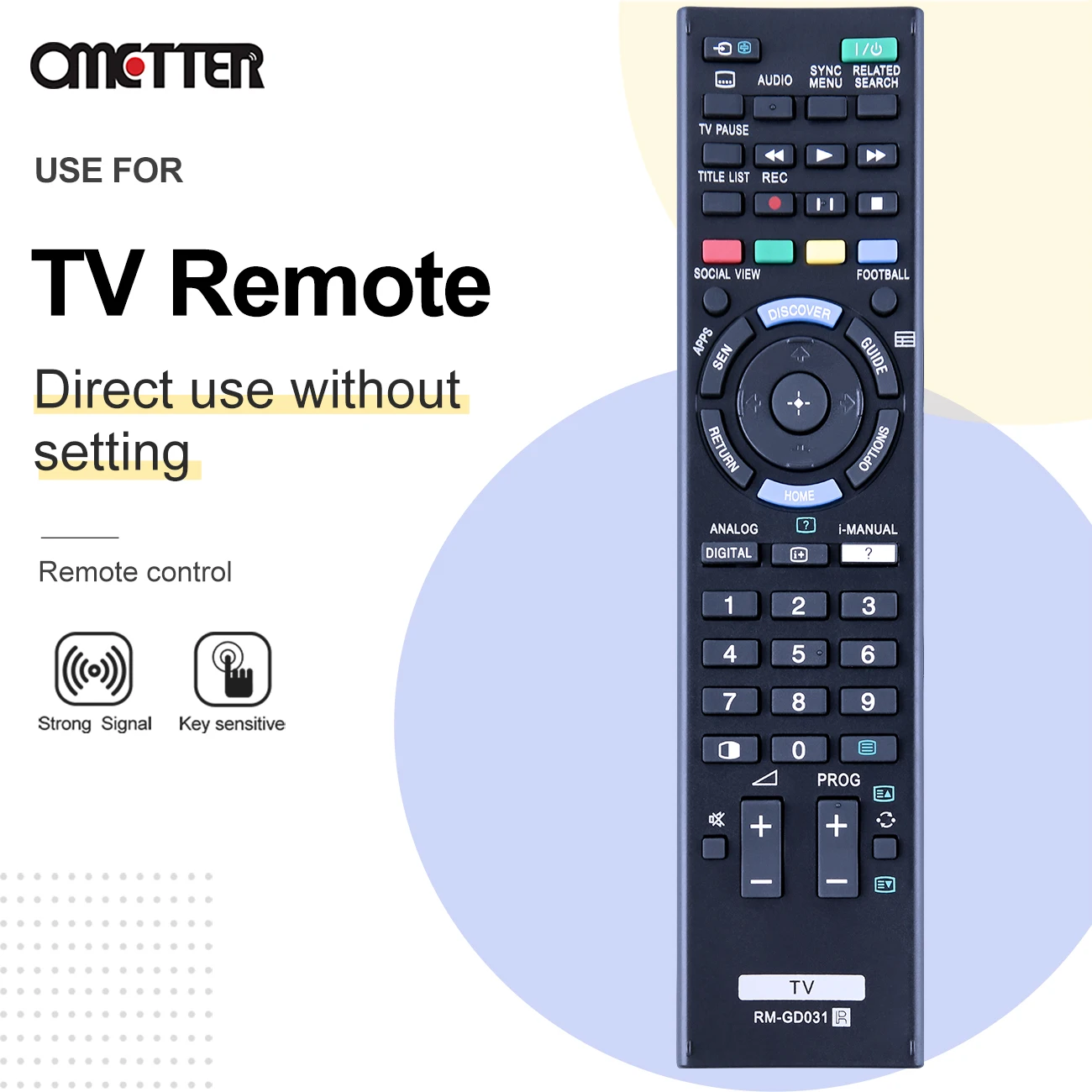 

RM-GD031 RMGD031 For SONY TV Remote KDL-40W600B KDL-42W700B KDL55X9000B KDL60W850B KDL65X9000B