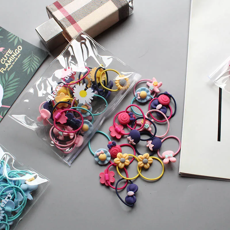 

20Pcs Girls Nylon Hair Ties Colorful Elastic Hair Bands Headdress Not Hurt Hair Ring Hair Rope Kids Headdress Hair Accessories
