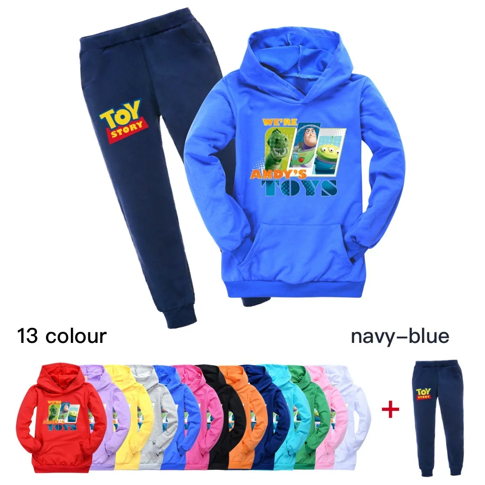 

New Kid Toy Story Boys Girl Clothes Hoodies Sweatshirt+Pants Suit Teens Kids Fall Clothes Children's Sportswear Jogging 2-16Y