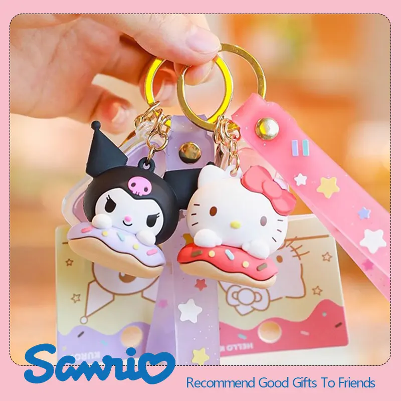 Фигурка Sanrio Kuromi Hello Kitty Cinnamoroll с помпонами модель унисекс идеальный подарок из