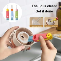 3 in 1 multifunctional cup brush pp nylon lid cleaning supplies vacuum crevice groove decontamination tool kitchen accessories