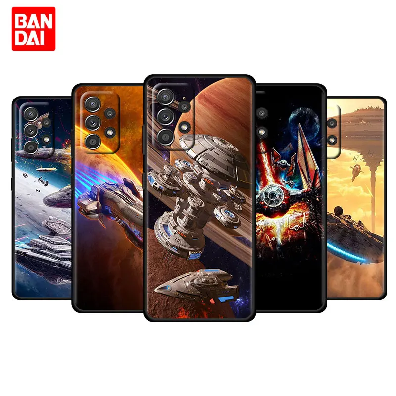 

Cool Star Space Ship Wars Case for Samsung Galaxy A03 A13 A31 A50 A51 A52 A70 A71 A32 Note 20 Ultra 5G Cover Soft Silicone Black