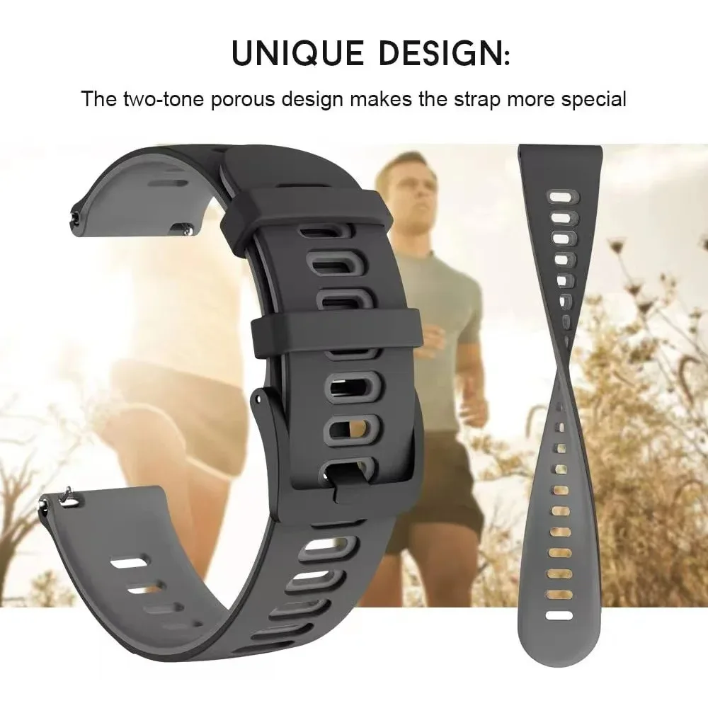 Фото Силиконовый ремешок 20 мм 22 мм для Amazfit Active 2/GTS 4 Mini Cheetah, круглый, удобный для Amazfit GTR/Balance/Bip 6 5/Stratos, ремень №3