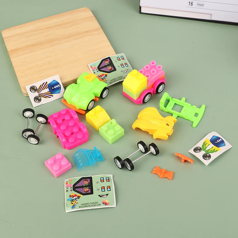 

5PCS Colorful And Cute Mini Truck Assembly Trolley Creative New Strange Children Gifts Small Scene Car Toys