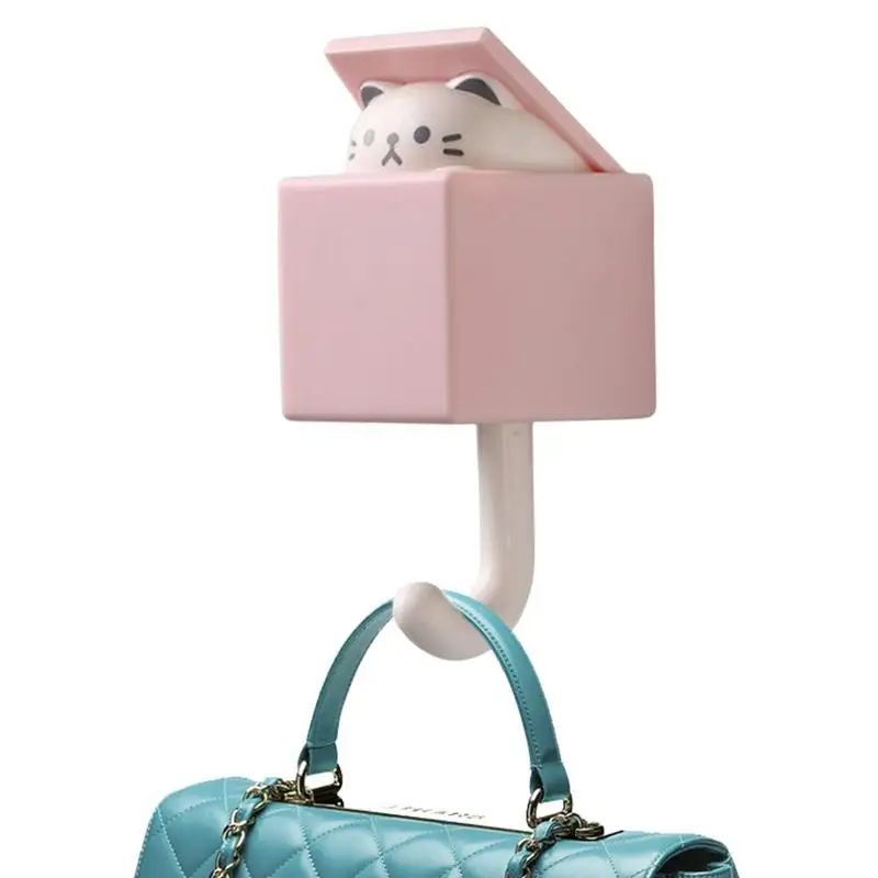 

Cute Cat Hooks Freely Retractable Key Holder For Wall Utility Hook Decorative Coat Hook For Keys Towels Backpacks Coat And Hats