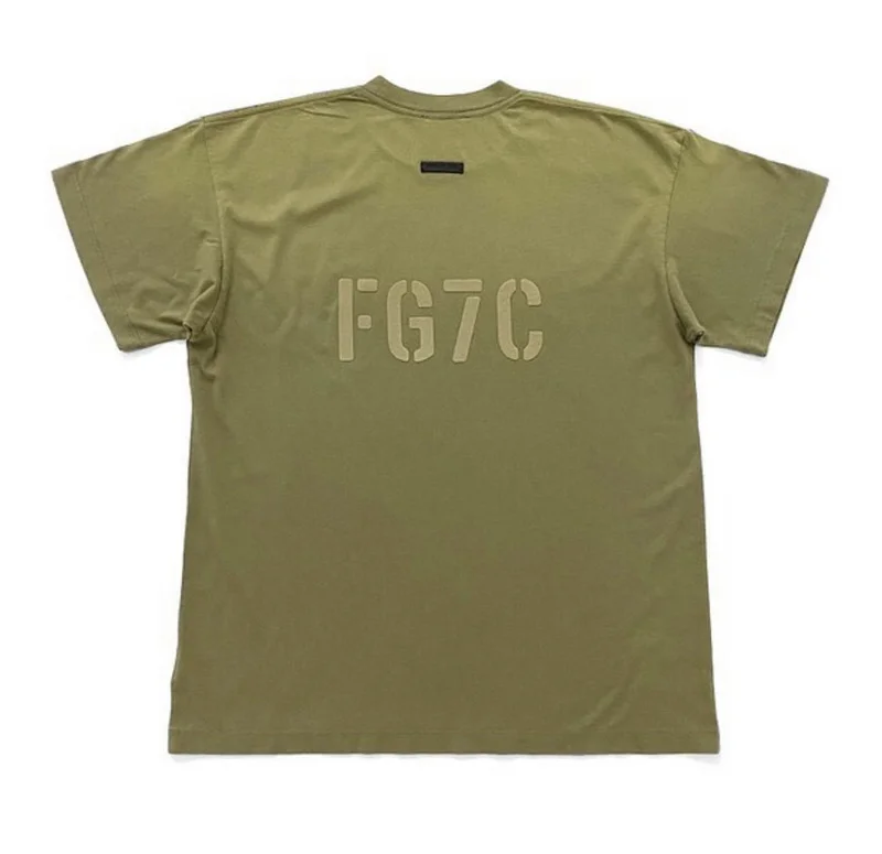 

High Quality Season 7 FG7C Logo O-neck Tee Men Women Couple 100% Cotton T-shirt Hip Hop High Street Oversize Casual FG T Shirt