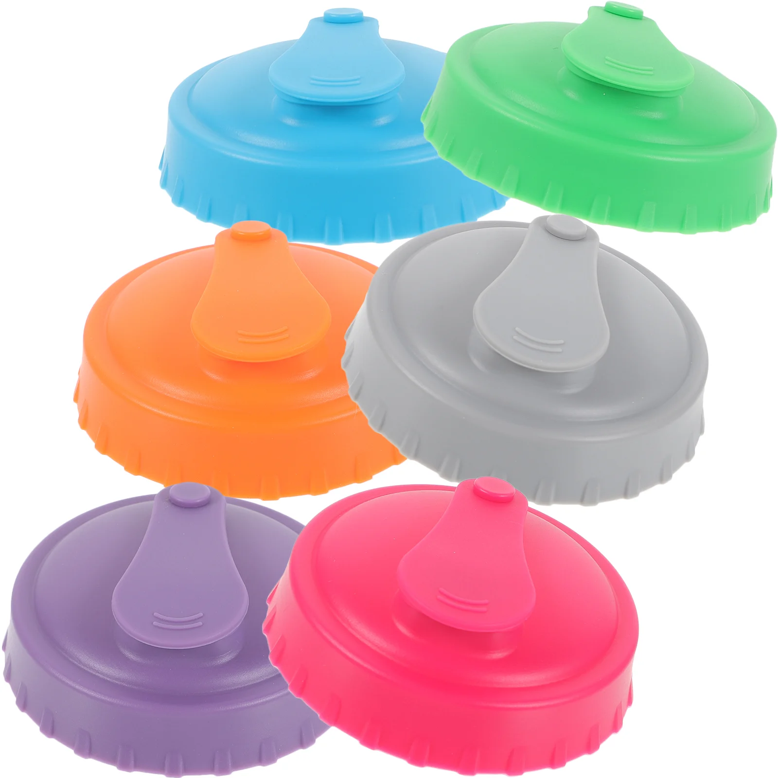 

6 Pcs Silicone Can Lid Drink Soda Covers Leak-proof Cap Drinking Drinks Bottle Lids Caps For Cola