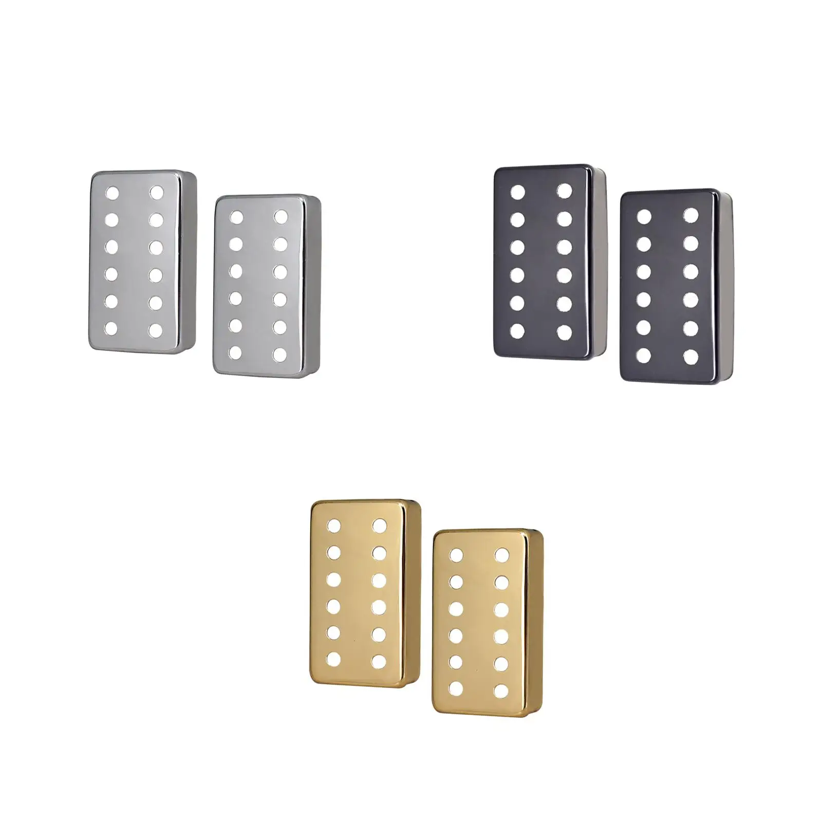 

2x Copper Pickup Cover 12 Hole 50mm/52mm Pole Spacing Neck & Bridge Pickup for 6