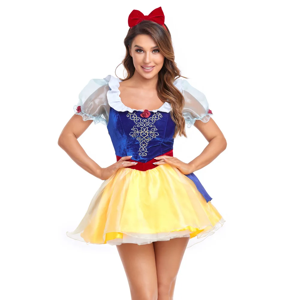 

Halloween Adult Cosplay Snow White Fancy Dress Costume