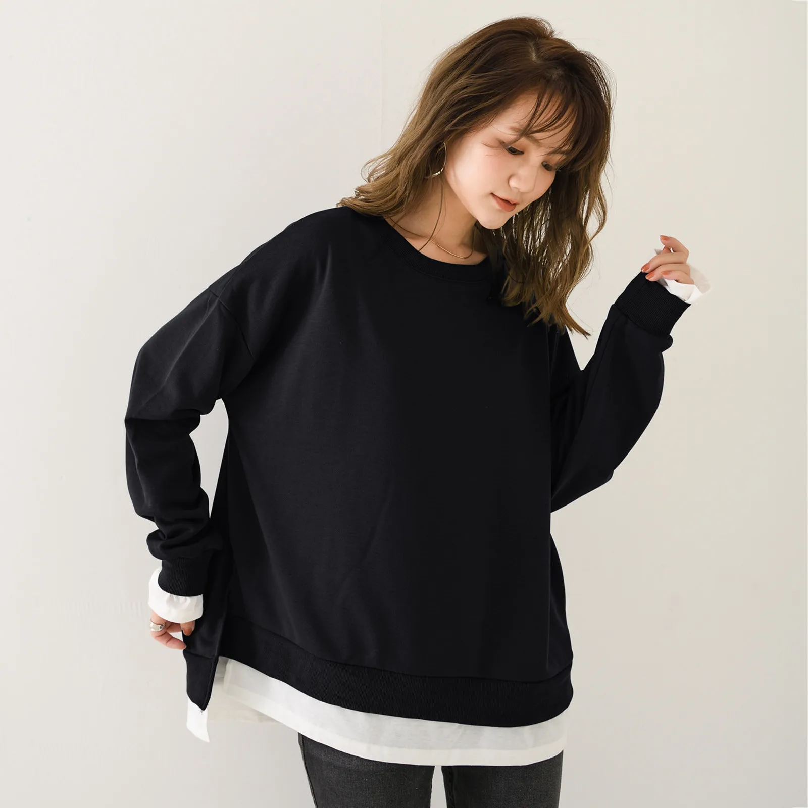 

Ladies Light Weight Hoodies Womens Casual Long Sleeves Sweatshirt Tops Crew Neck Hooded Zippe Jackets Full Zip Sweatshirt