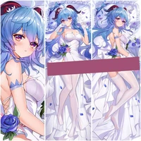 dakimakura genshin impact ganyu white wedding dress anime body pillow decorative pillows for sofa otaku cool fan gift pillowcase