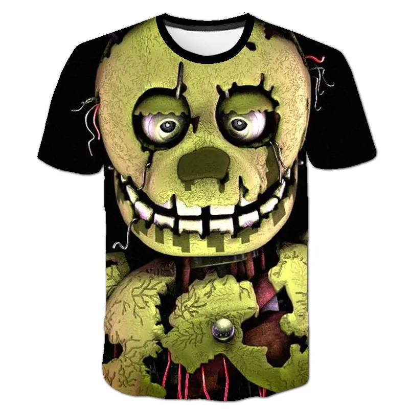 

Freddie 3T-14T Years Kids T Shirt Five Nights 3D Printed T-shirts Boys Girls Fashion Short Sleeve Tshirts FNAF Child T-shirt